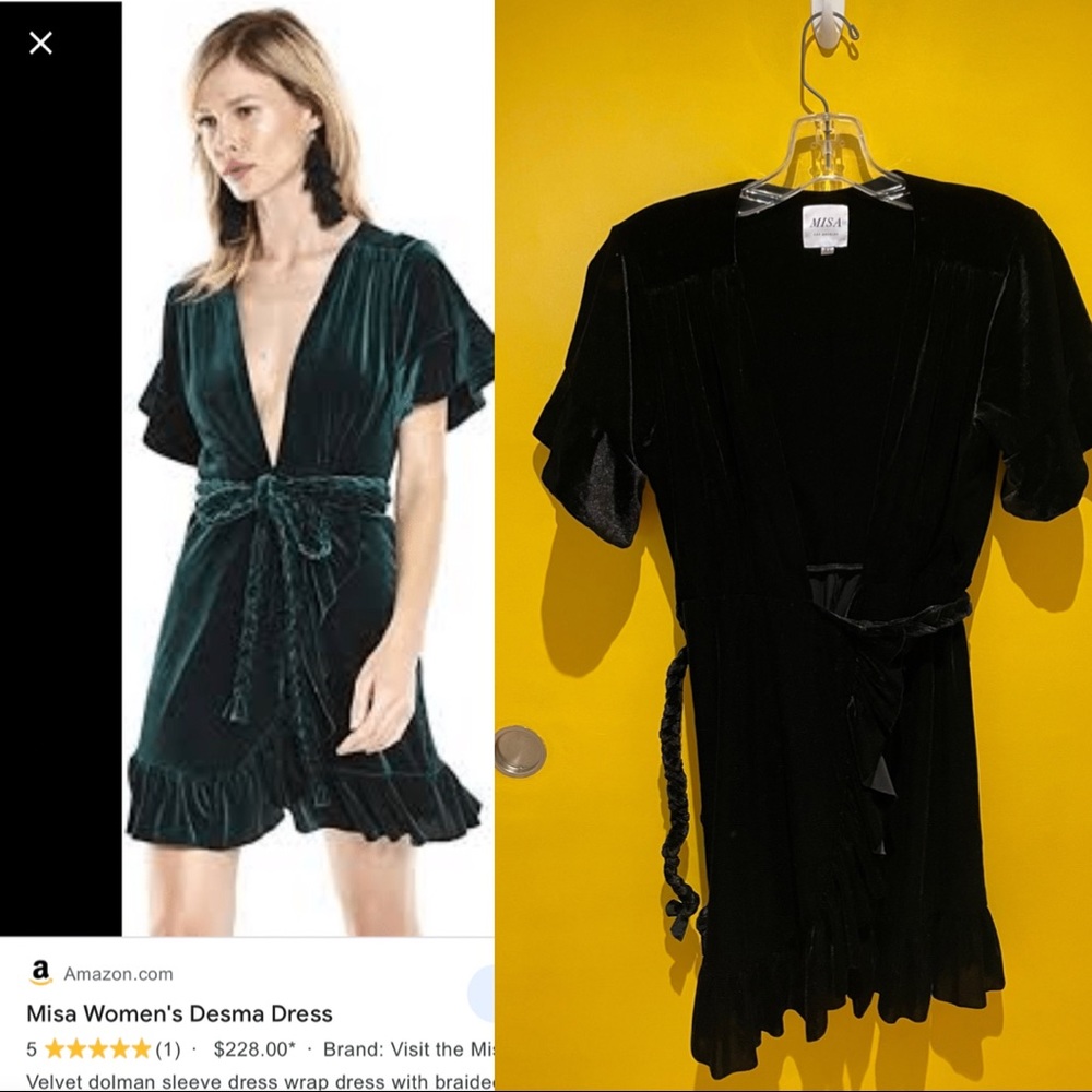 Black Misa wrap dress size xs like new